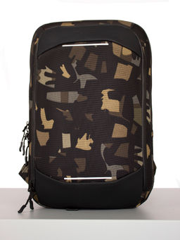 LACCOMA рюкзак LT2006-черный-комуфляж полиэстр+эко кожа полиэстр