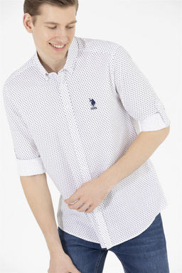 U. S. Polo Assn Мужская темно-синяя рубашка с длинным рукавом - U.s. polo assn фото 10