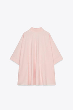 ZW COLLECTION STRIPED OVERSIZE CAPE SHIRT - Zara фото 7