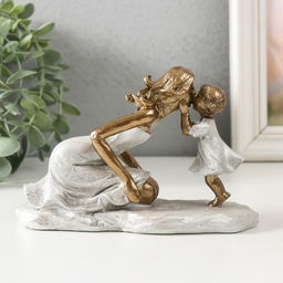 Фигурка полистоун «Мама с дочкой - нежность», 15.5×6.5×10 см