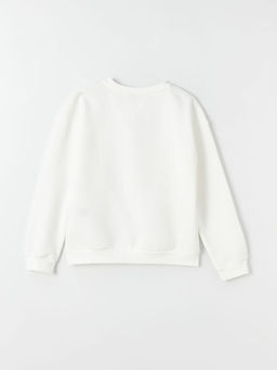 Bisiklet Yaka K-Pop Bask?l? Uzun Kollu K?z ?ocuk Sweatshirt - Waikiki фото 3