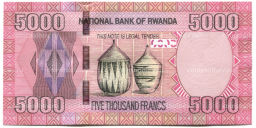 Банкнота 5000 франков 2014 года Руанда