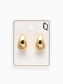 Серьги металл «Эфир» полукруг, цвет золото