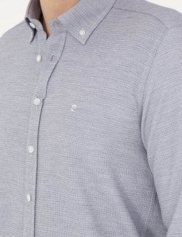 Lacivert Slim Fit Uzun Kollu G_mlek