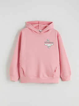 Cinnamoroll Bask?l? K?z ?ocuk Kal?n Sweatshirt
