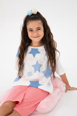 K_z _ocuk Beyaz Pijama Tak_m_ Sepette S_rpriz _ndirim - U.s. polo assn фото 6