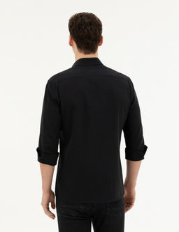Siyah Slim Fit Uzun Kollu G_mlek