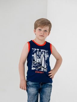 CRB wear/CSKB 63094-41-315 Майка для мальчика,темно-синий/Ex.Cherubino