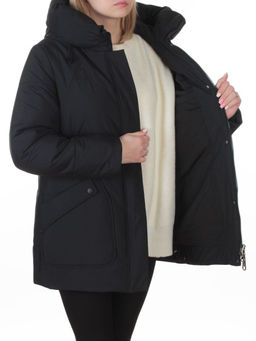 A-826 BLACK Куртка зимняя женская (верблюжья шерсть, 120 гр. холлофайбер)