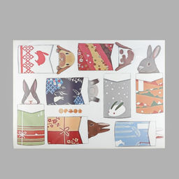 Наклейка интерьерная Зайки в носочках, 50?70 см