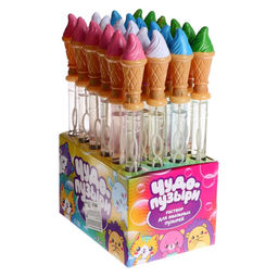 Цена за 24 шт. Мыльные пузыри Мороженка, МИКС, 110 мл