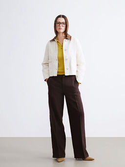 Kontrast Yaka Oversize Kad?n Ceket