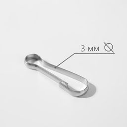 Цена за 2 шт. Карабин проволочный набор 50 шт 30х10мм железо серебряный