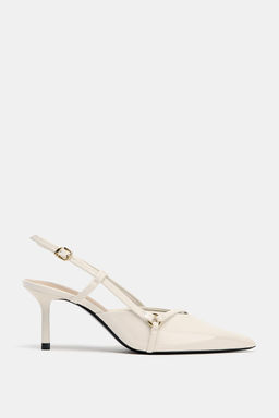 STRAPPY HIGH-HEEL SHOES WITH BUCKLES - Zara фото 3