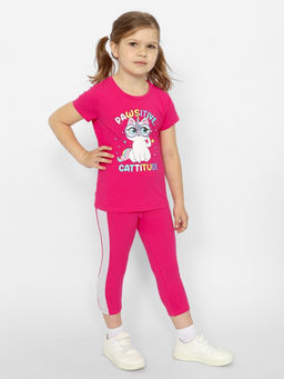 CRB wear/CWKG 63407-46 Футболка для девочки,циклама/Ex.Cherubino  фото 4