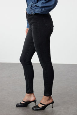Antrasit Premium Yuksek Bel Skinny Jeans TWOAW25JE00000 - Trendyolmilla фото 3