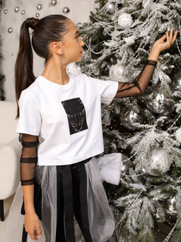 Футболка SETKA белая, КОШКА