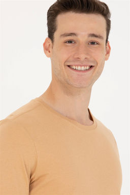 U. S. Polo Assn Мужская футболка Camel с круглым вырезом Неожиданная скидка в корзине