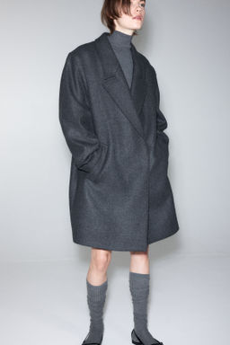 Abrigo oversize en mezcla de lana - H&m фото 2