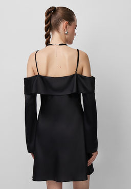 Платье из сатина с открытыми плечами - Mollis фото 4