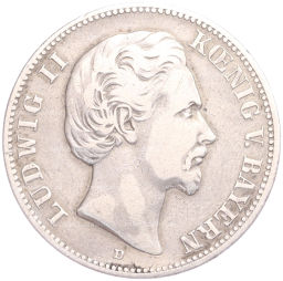 2 марки 1880 года D Германия (Бавария)