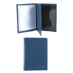 Обложка для авто+паспорт-Croco-ВП-102 натуральная кожа синий бергамо (47) 265085