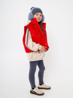 Жилет Over укороченный, красный - Inzibe фото 5