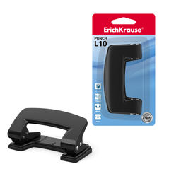 АКЦИЯ Цена за 12 шт. Дырокол ErichKrause® L10 до 8 листов, ассорти (в блистере по 1 шт.)