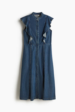 Vestido denim con volantes