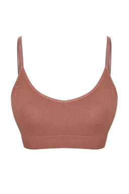 TRENDYOLMILLA Ekru Seamless/Dikissiz Ip Ask?l? Balensiz Kaps?z Bralette Orme Sutyen THMAW22SU0030 фото 45