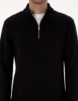 Siyah Regular Fit Sweatshirt - Cacharel фото 6