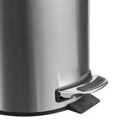 Контейнер д/мусора 5,0л. круг с педалью нерж. с доводчиком 205*205*275мм арт. КТ-90-5С-СД Катунь