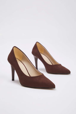 Koyu Kahverengi Suet Sivri Burun Kad?n Stiletto Ince Topuklu Ayakkab? 
TAKAW26TO00005 - Trendyolmilla фото 3