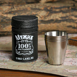 Набор стопок 100% мужик, 4 шт х 30 мл