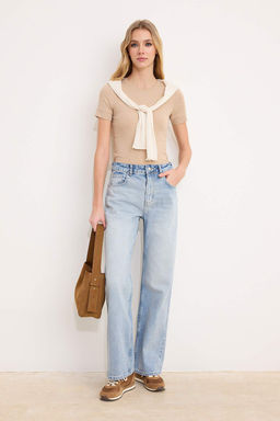 Mavi Yuksek Bel %100 Pamuk Wide Leg Genis Paca Jeans TWOSS26JE00256