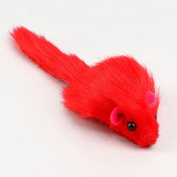 Цена за 40 шт. Мышь меховая однотонная 6,5 см, фасовка 40 шт, микс цветов - Пижон фото 2