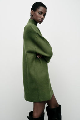 HIGH NECK KNIT DRESS - Zara фото 4