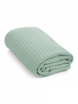 Полотенце для тела 90x150 голубой вафельное полотно