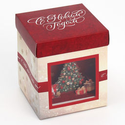 Подарочная коробка новогодняя складная с 3D эффектом «С Новым годом», 11×11×13 см
