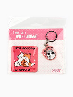 Цена за 2 шт. Брелок для ключей и магнит Любовь с первого мур, 14.5?12 см - Сима-ленд фото 9