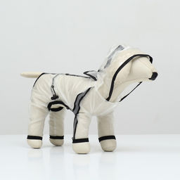 Дождевик-комбинезон для собак, р-р L (ДС 34, ОГ 45, ОШ 36,5 см, вес 8-11 кг), прозрачный - Simaland фото 2