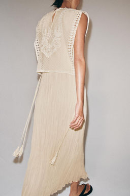 ZW COLLECTION COMBINED DRESS WITH DETACHABLE OVERLAY - Zara фото 25