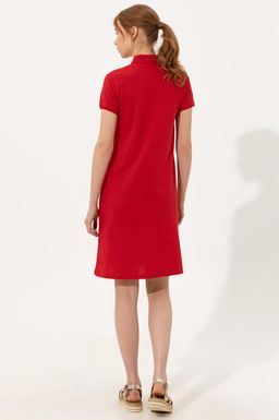 Женское красное вязаное платье - U.s. polo assn фото 4