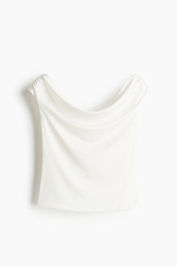 Top off-the-shoulder drapeado