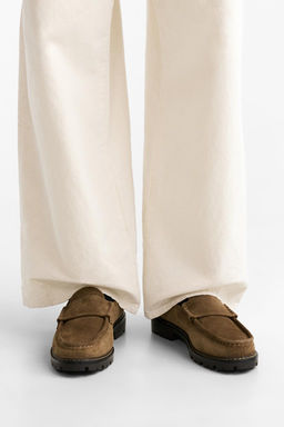 LEATHER PENNY LOAFERS - Zara фото 3