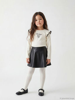 Nak??l? F?rf?r Detayl? K?z ?ocuk 3l? Tak?m