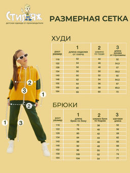 Спортивный костюм "Веритате",изумрудно-горчичный