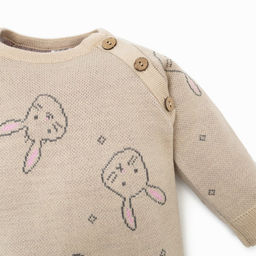 Комбинезон вязаный Крошка Я Зайчики, рост 80-86 см  фото 3