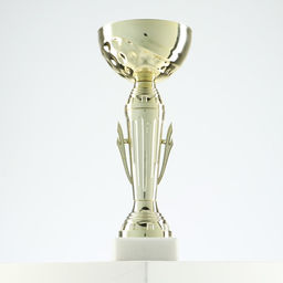 Кубок 107, наградная фигура, золото, подставка камень, 19 см