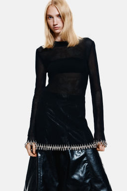 Top de rejilla con cuentas - H&m фото 3